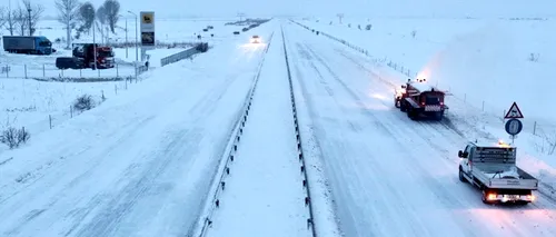 Infotrafic: Trei drumuri naționale, în Galați, Vaslui și Bacău, rămân închise din cauza zăpezii