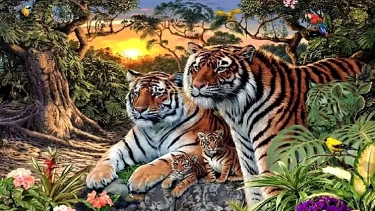 Test IQ | Câți tigri vezi în poza asta? Dacă îi găsești pe toți, ești cu adevărat un geniu