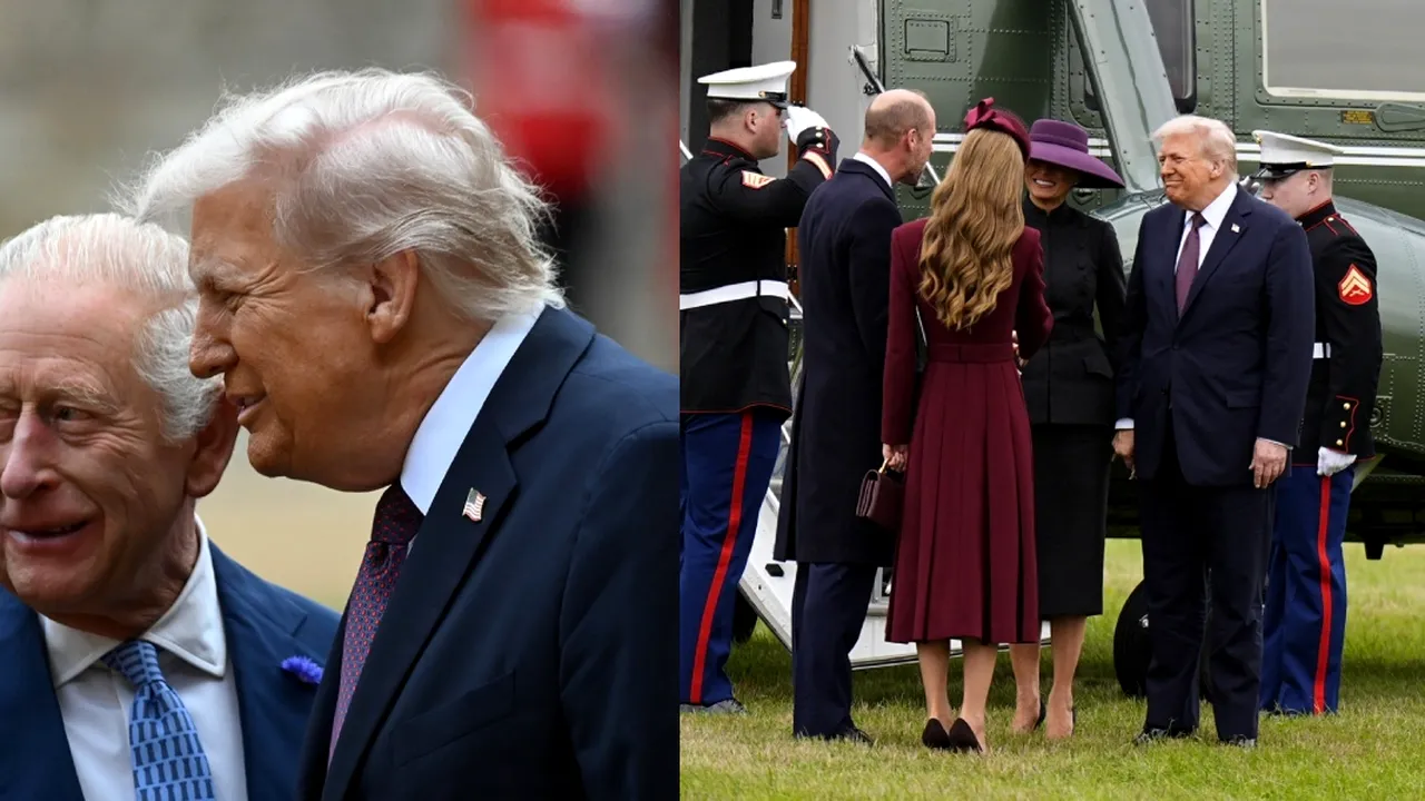 Prințul William RENUNȚĂ la formalități în cadrul vizitei lui Donald Trump. Cum l-a prezentat pe Regele Charles președintelui SUA
