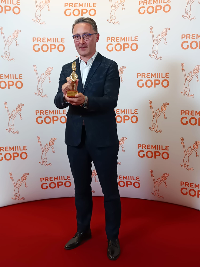 Tudor Giurgiu, la Gala Premiilor Gopo 2024 / Sursa foto: Facebook Premiile Gopo