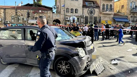 Incident ȘOCANT pe o stradă din Ierusalim. Un autoturism a intrat în mai multe persoane. Cel puțin 5 oameni au fost răniți
