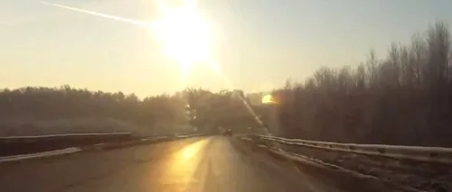 FOTO: Imagine spectaculoasă cu meteoritul căzut azi în Rusia. VIDEO