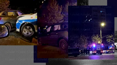 VIDEO | Accident în București. O autospecială a Poliției a fost lovită în plin de un autoturism. Patru răniți, nici o victimă