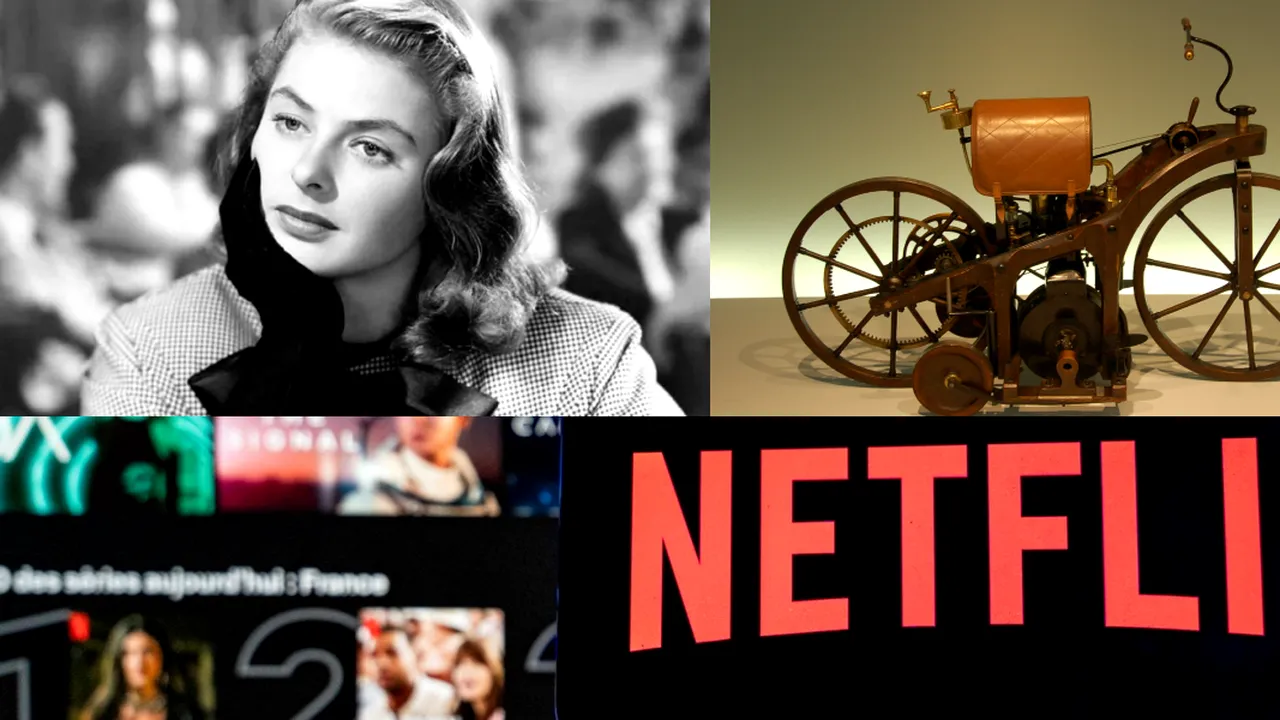 29 AUGUST, calendarul zilei: Se naște și moare Ingrid Bergman/Este brevetată prima motocicletă cu motor cu ardere internă/Fondarea companiei Netflix