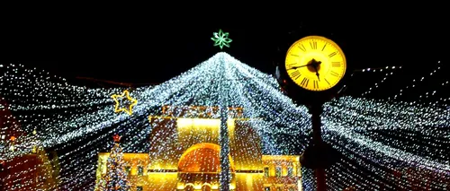 Feerie de culori în centrul Timișoarei. Târgul de Crăciun, deschis oficial de 1 Decembrie. VIDEO și FOTO