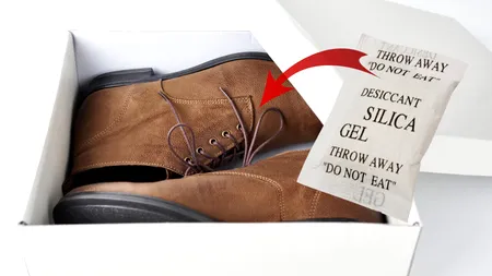 De ce să NU arunci pliculețele din cutiile cu pantofi. Ce rol au acestea, de fapt