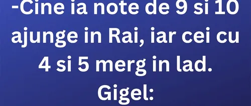 Bancul de miercuri | Gigel și profesoara de religie