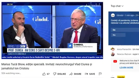 Poll Marius Tucă Show: „Credeți că pandemia, izolarea, criza economică și războiul v-au afectat sănătatea psihică?”