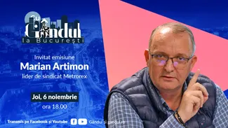 ‘’Cu Gândul la București’’ începe joi, 6 noiembrie, de la ora 18:00. Invitat: Marian Artimon