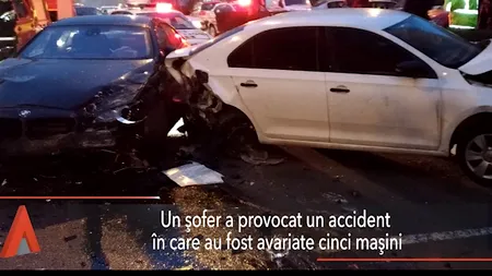 Un șofer de 61 de ani a provocat un ACCIDENT în care au fost avariate cinci mașini