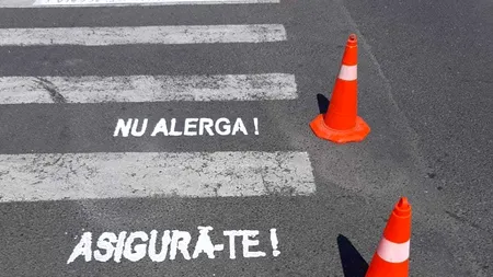 Treceri de pietoni cu mesaj, la Focșani: „Ia-ți copilul de mână