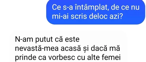 Bancul de miercuri | Ce s-a întâmplat, de ce nu mi-ai scris deloc azi?