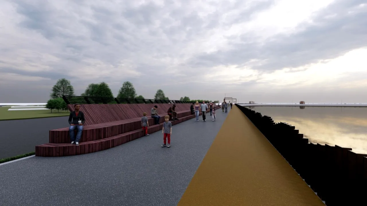 Cum va arăta digul Lacului Morii după ce va fi refăcut. Lucrările au început de miercuri | GALERIE FOTO