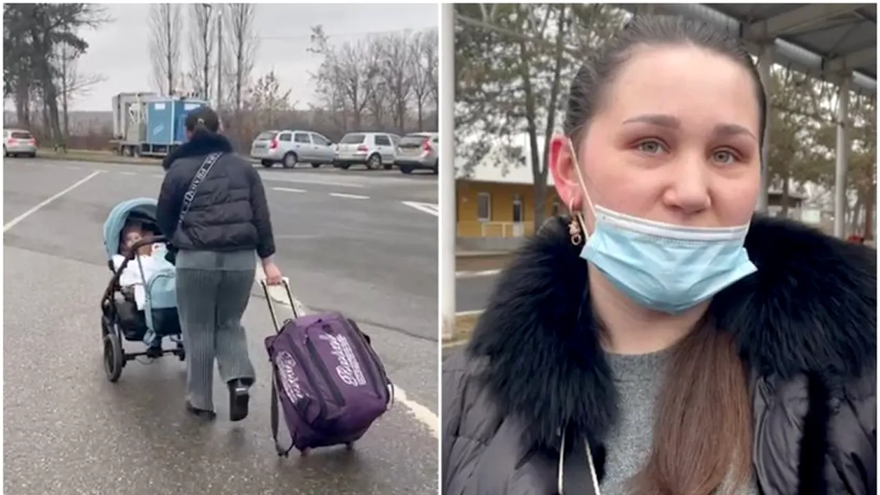„Mi-am lăsat familia acolo”. Mărturia tulburătoare a mamei care a trecut pe jos, cu bebelușul în cărucior, granița în România