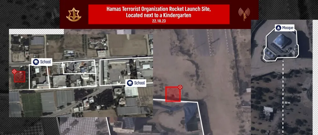 VIDEO | IDF prezintă dovezi în care susține că teroriștii Hamas lansează rachete spre Israel de lângă grădinițe, școli și moschei