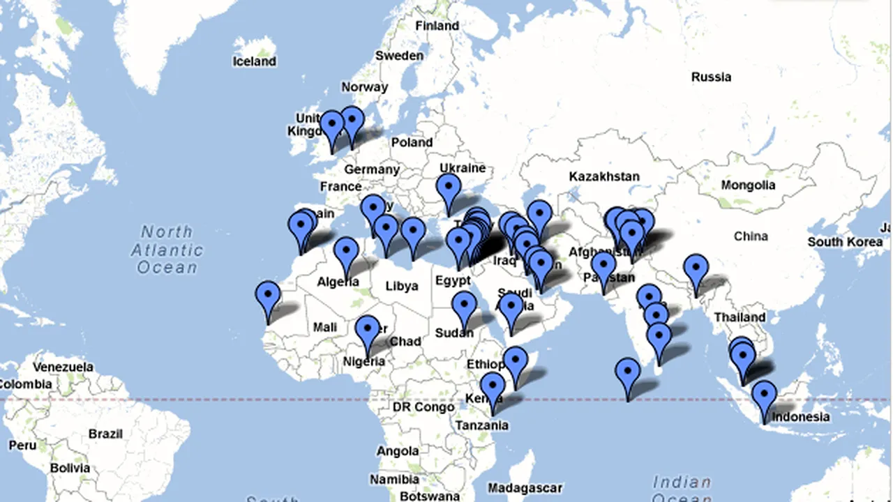HARTA INTERACTIVĂ cu protestele stârnite de  filmul care i-a înfuriat pe musulmani