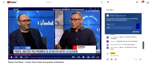POLL Marius Tucă Show: „Nicușor Dan ar trebui să candideze din nou la Primăria Capitalei, chiar și fără sprijin politic?”