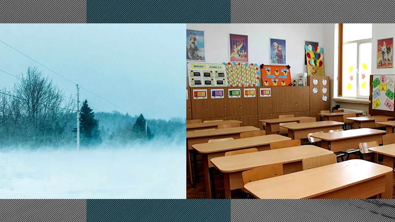 Un pui de viscol și o palmă de zăpadă închid școli în Iași. Județele Suceava, Botoşani, Neamţ şi Iaşi sunt sub avertizare cod galben de ninsori