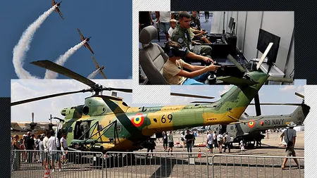 VIDEO | Acrobații spectaculoase și demonstrații de elită la show-ul aviatic BIAS 2023. „Este foarte interesant, mă impresionează avioanele de luptă”