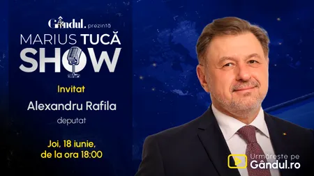 Marius Tucă Show începe joi, 18 iunie, de la ora 18.00, live pe Gândul. Invitat: Alexandru Rafila