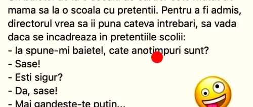 BANCUL ZILEI | Mihăiță, câte anotimpuri sunt?