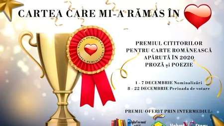 Cititorii votează și premiază în online „Cartea care mi-a rămas în inimă” a anului 2020