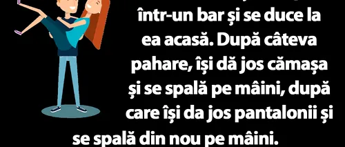 BANC | Bulă întâlnește o tipă într-un bar și se duce la ea acasă