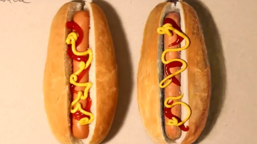 Care este hot dog-ul real și care este doar un desen?
