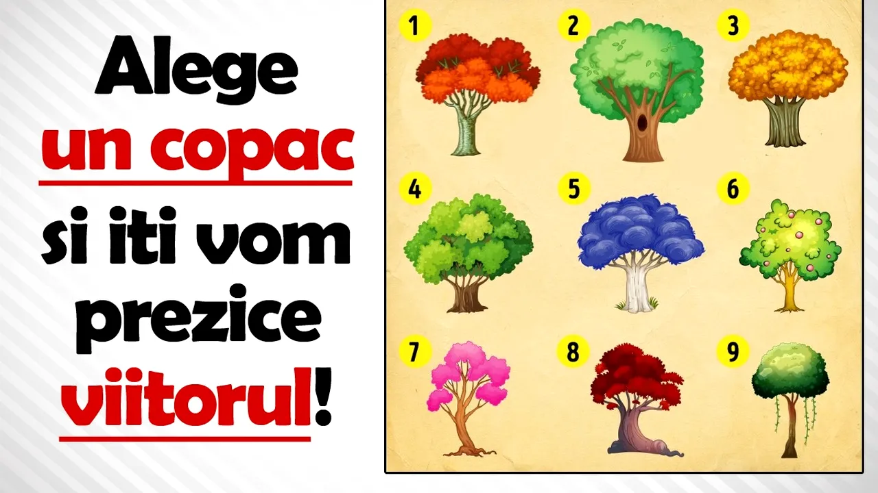 Cel mai tare test IQ psihologic | Alege un copac dintre cei 9 din poză și îți vom prezice viitorul
