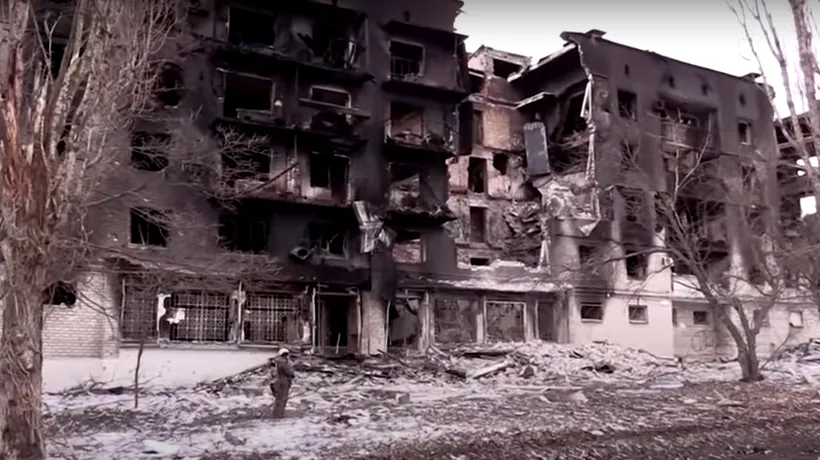 Cum arată primul oraș ucrainean ras de pe fața pământului după bombardamente