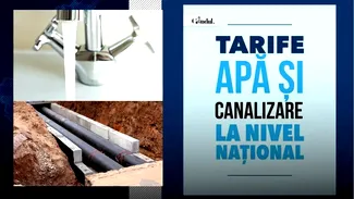 TOP 3 tarife apă potabilă și canalizare în România, în luna iulie 2026. Unde sunt cele mai mari/mici prețuri și cât plătesc bucureștenii