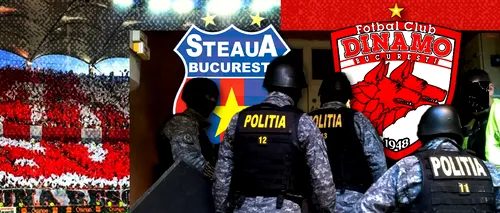 Percheziții la domiciliile unor suporteri ai CSA Steaua și Dinamo, după incidentele de la meciul cu UTA