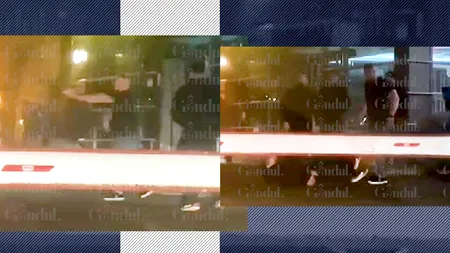 Imagini INCREDIBILE cu o încăierare de coșmar în fața unui cunoscut restaurant din București. Ce apare în filmarea surprinsă de un martor ocular