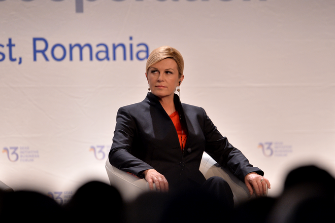 Kolinda Grabar-Kitarovic la Summitul Inițiativa celor Trei Mări București 2018