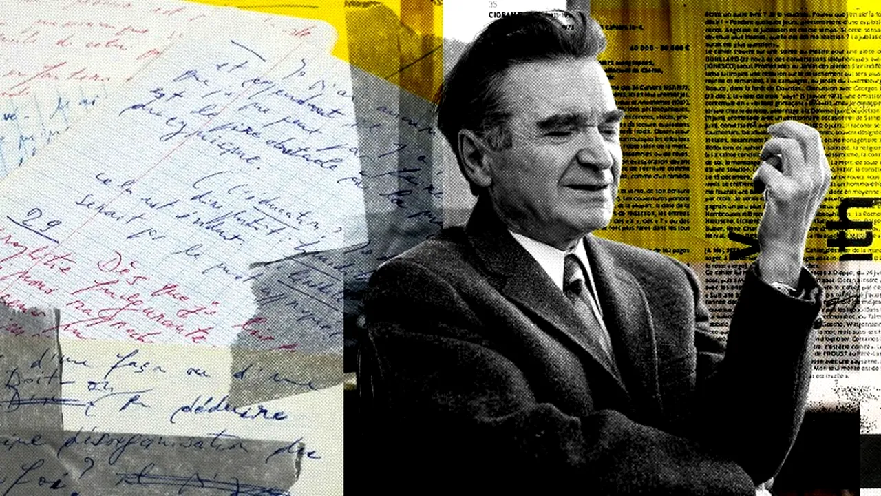 Peste 3.500 pagini de manuscris aparținând lui Emil Cioran, scoase la licitație în Franța. Cu ce sumă au fost vândute 18 caiete-jurnal ale marelui filosof român