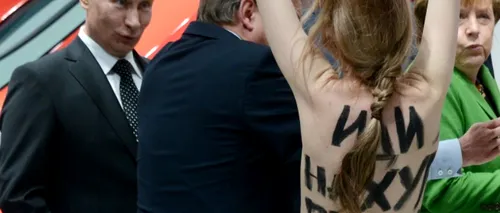 VIDEO. Reacția lui Vladimir Putin la un protest topless