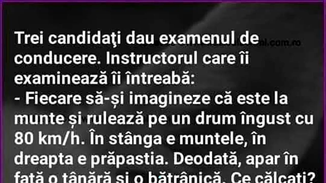 BANCUL ZILEI | Trei candidați dau examenul de conducere