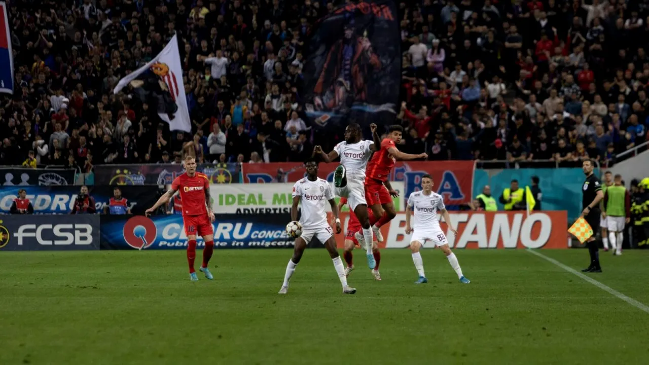 FCSB - CFR Cluj, 1-0, cu RECORD de spectatori! Roș-albaștrii sunt la un singur punct de liderul Farul: titlul se decide la Ovidiu