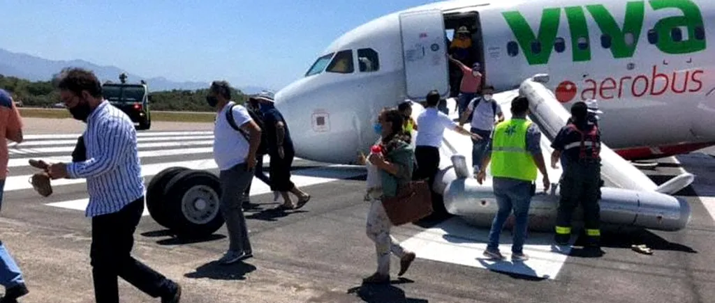 Accident aviatic în Puerto Vallarta, cu 127 de pasageri la bord! S-a rupt jamba de față a trenului de aterizare. Imagini spectaculoase pe GÂNDUL.RO - Galerie FOTO și VIDEO