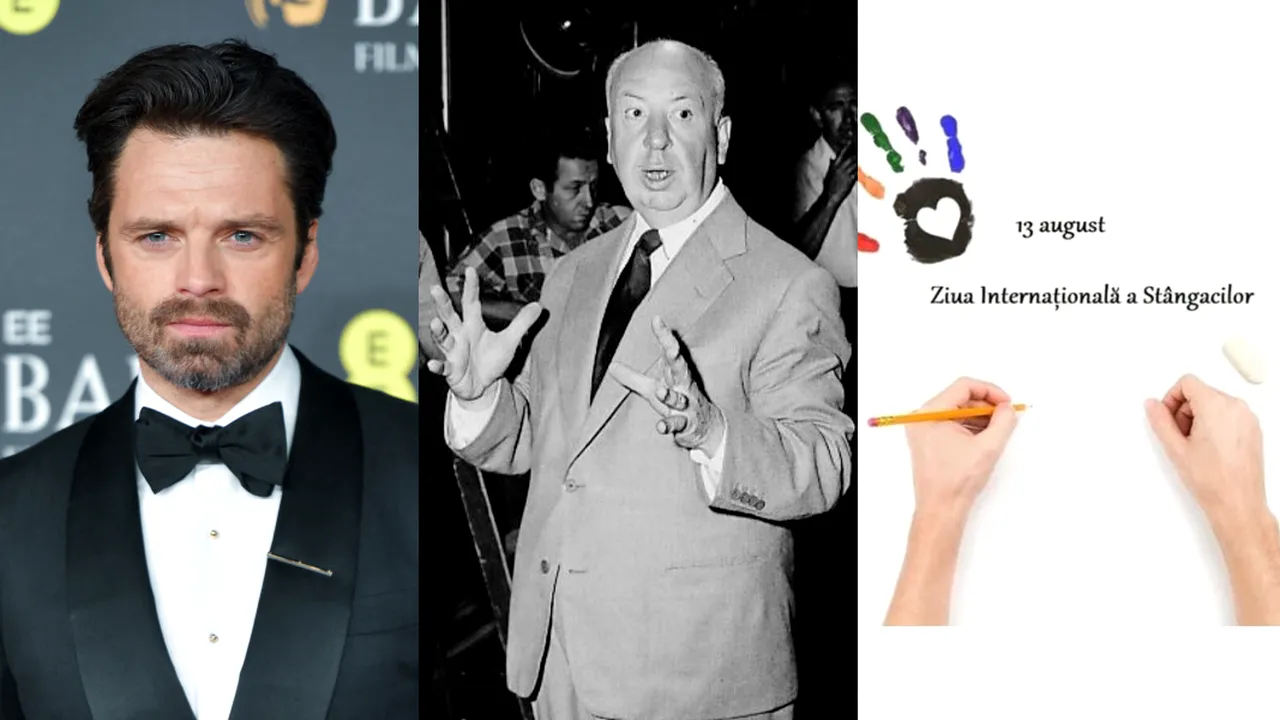 13 AUGUST, calendarul zilei: Sebastian Stan împlinește 43 de ani/ Se naște Alfred Hitchcock/ Ziua internaţională a stângacilor