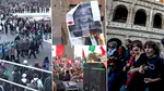 Seară marcată de haos în Italia: Colosseumul, ocupat de protestatari. Ciocniri violente la Palatul Quirinale din Roma și portretul lui Meloni, ars la Torino