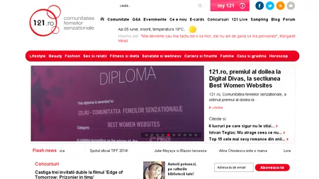 121.ro a obținut premiul al doilea la Digital Divas, la secțiunea Best Women Websites