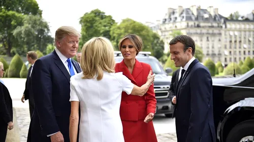 Accesoriul de mii de euro cu care Brigitte Macron s-a afișat alături de Melania Trump. FOTO