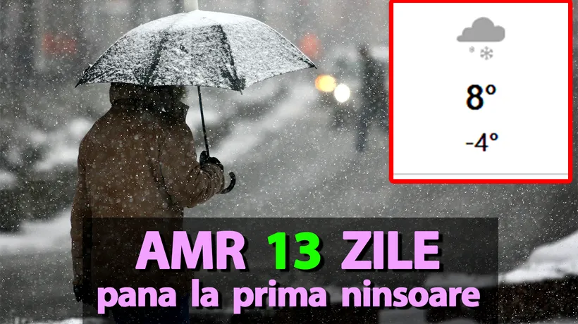 Au mai rămas 13 zile până când vin NINSORILE în România. Meteorologii Weather.com anunță care sunt zonele în care vine iarna