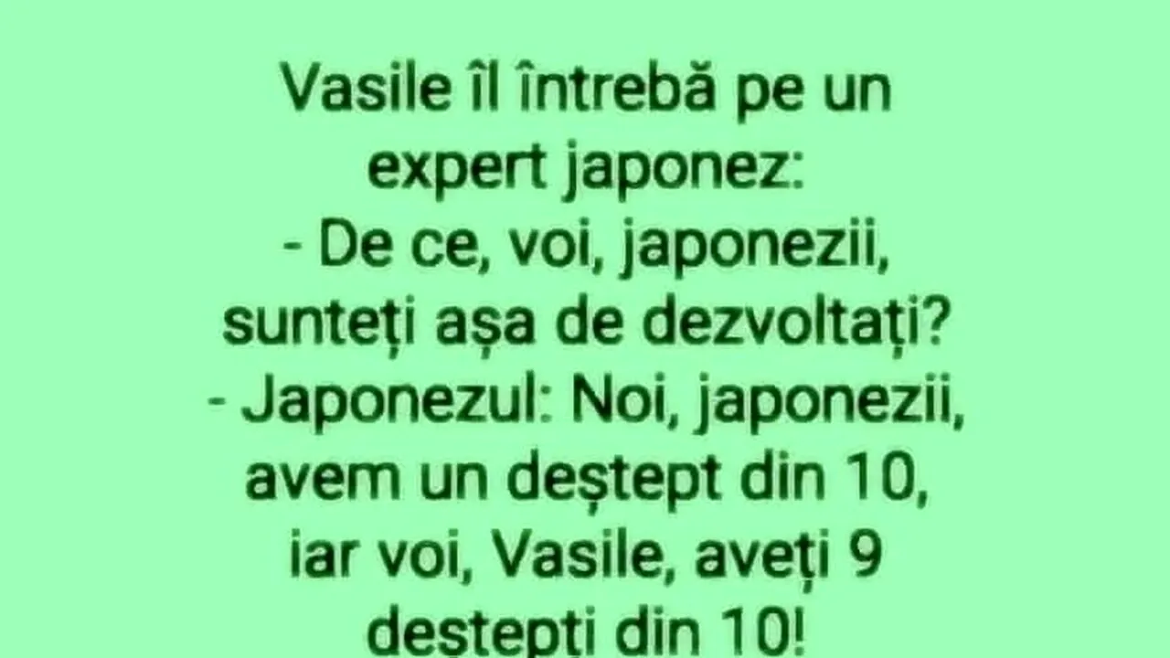 Bancul de marți | Vasile și japonezul