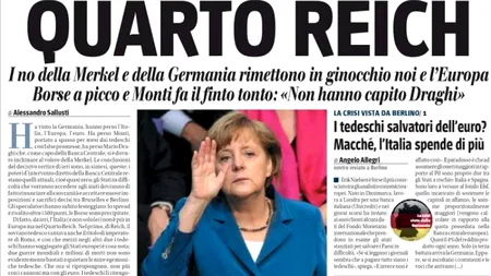 Presa italiană - atac dur la Angela Merkel, 