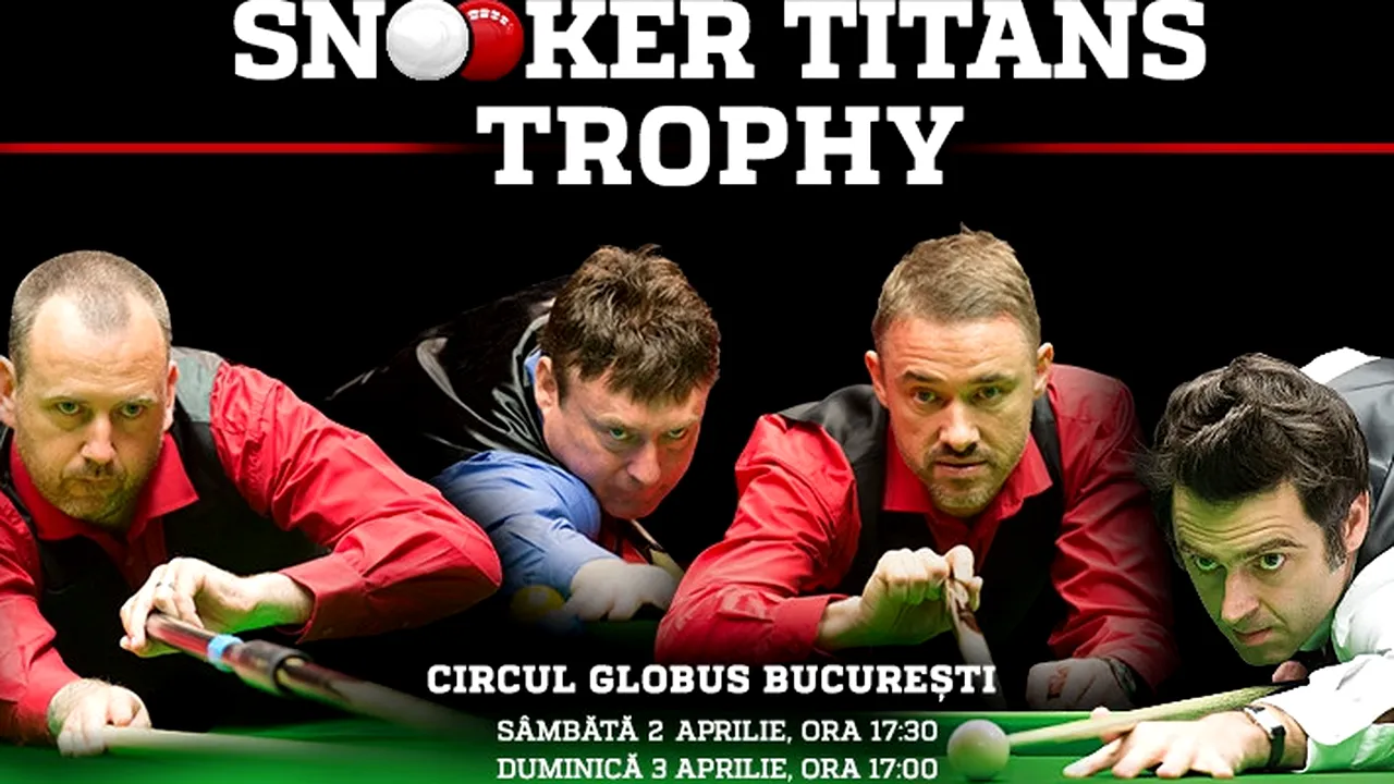 Snooker Titans Trophy, turneu în București cu patru legende ale snooker-ului mondial