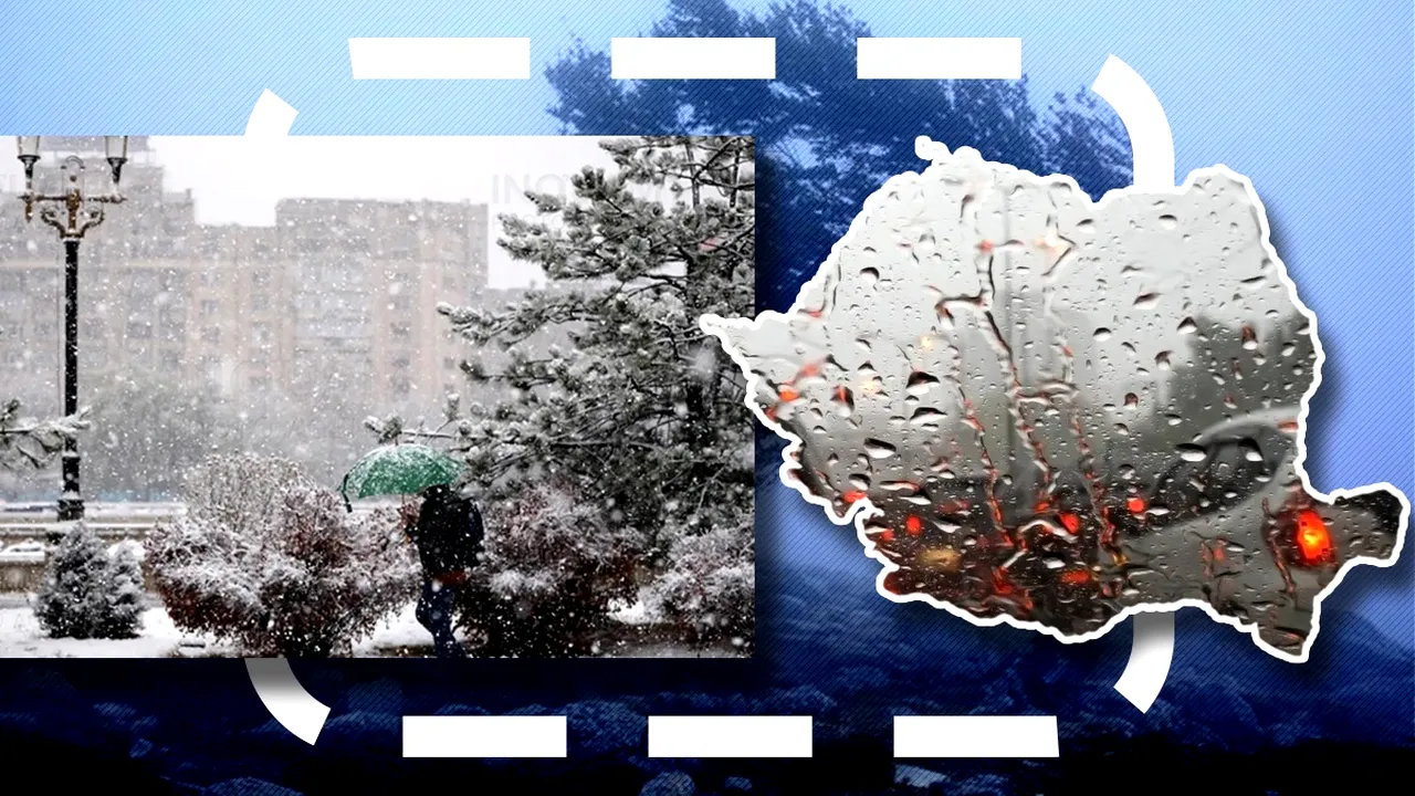 Ciclonul Adel aduce în România vreme urâtă și patru zile cu NINSORI. Stratul de zăpadă ar putea ajunge la 10-15 centimetri