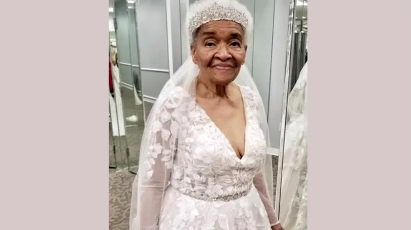 Rochie albă de mireasă și jartieră, la 94 de ani, pentru cea mai „cool” bunică de pe Facebook (Galerie FOTO&VIDEO)