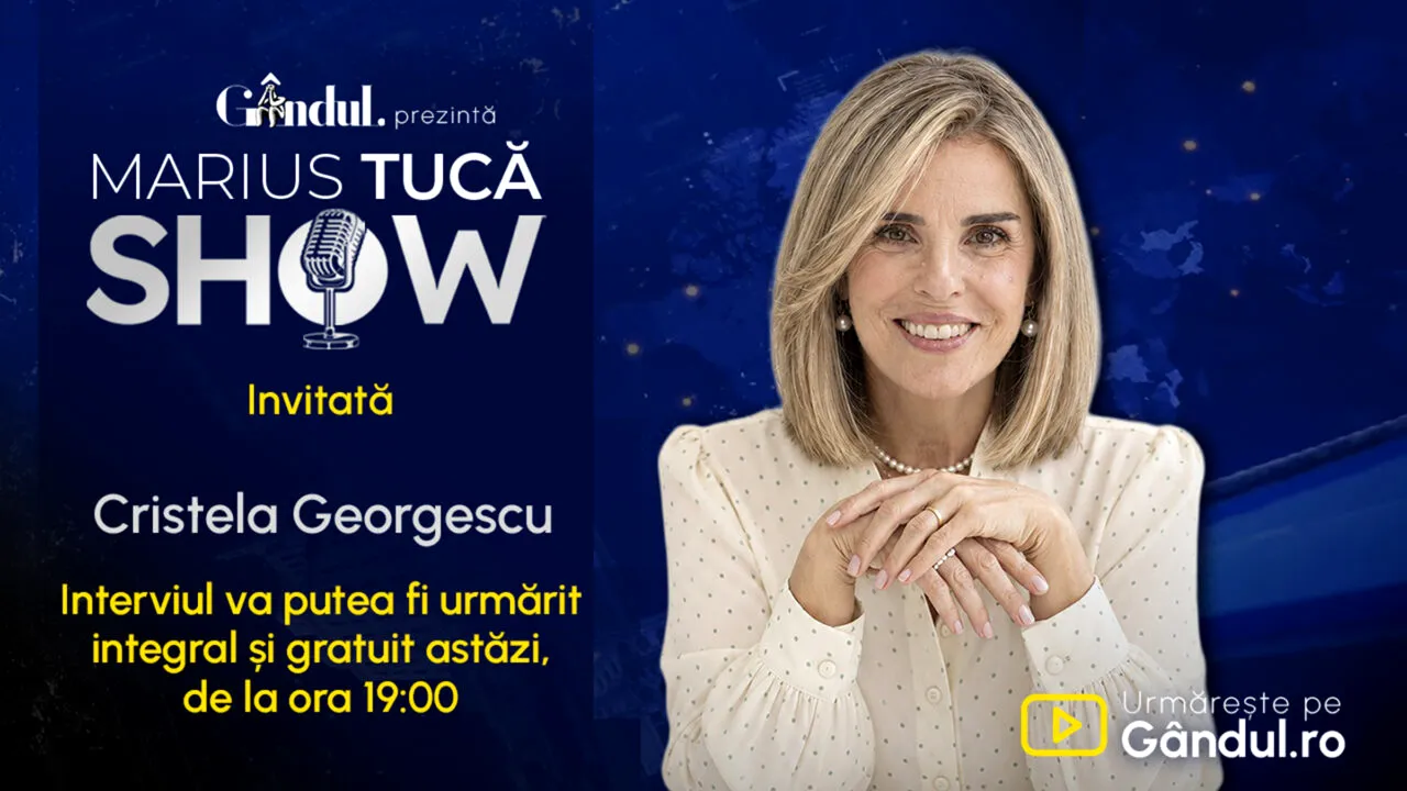 De ce interviul cu Cristela Georgescu a fost disponibil mai întâi membrilor Gândul. Explicațiile redacției. Emisiunea va putea fi urmărită integral și gratuit astăzi, de la ora 19:00